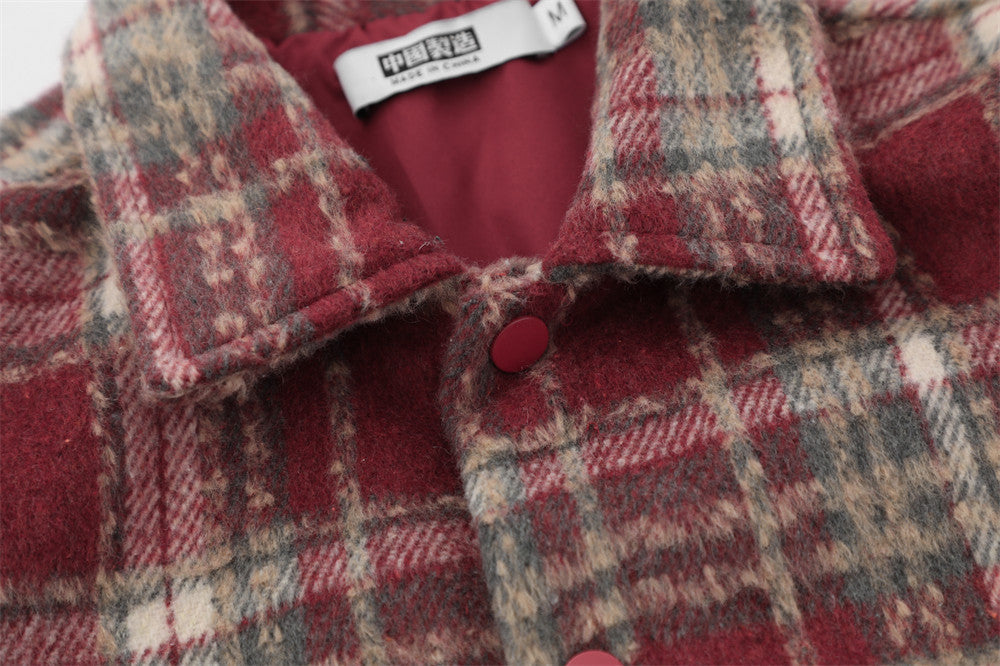 Retro Loose Plaid Shirt Men