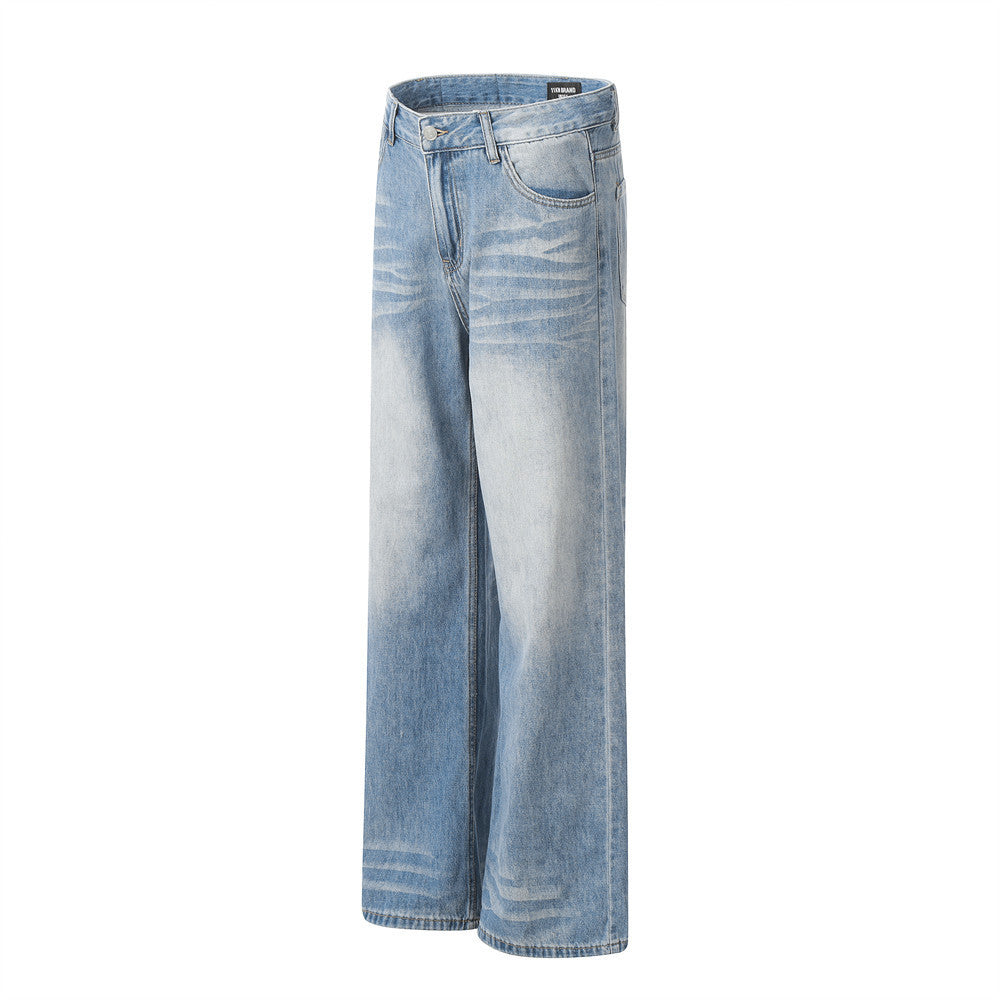 Fashion Unique Gradient Denim Men Trousers