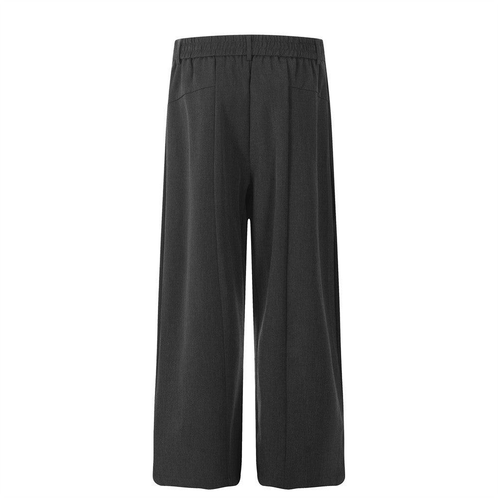 Loose Design Draping Wide Leg Trousers