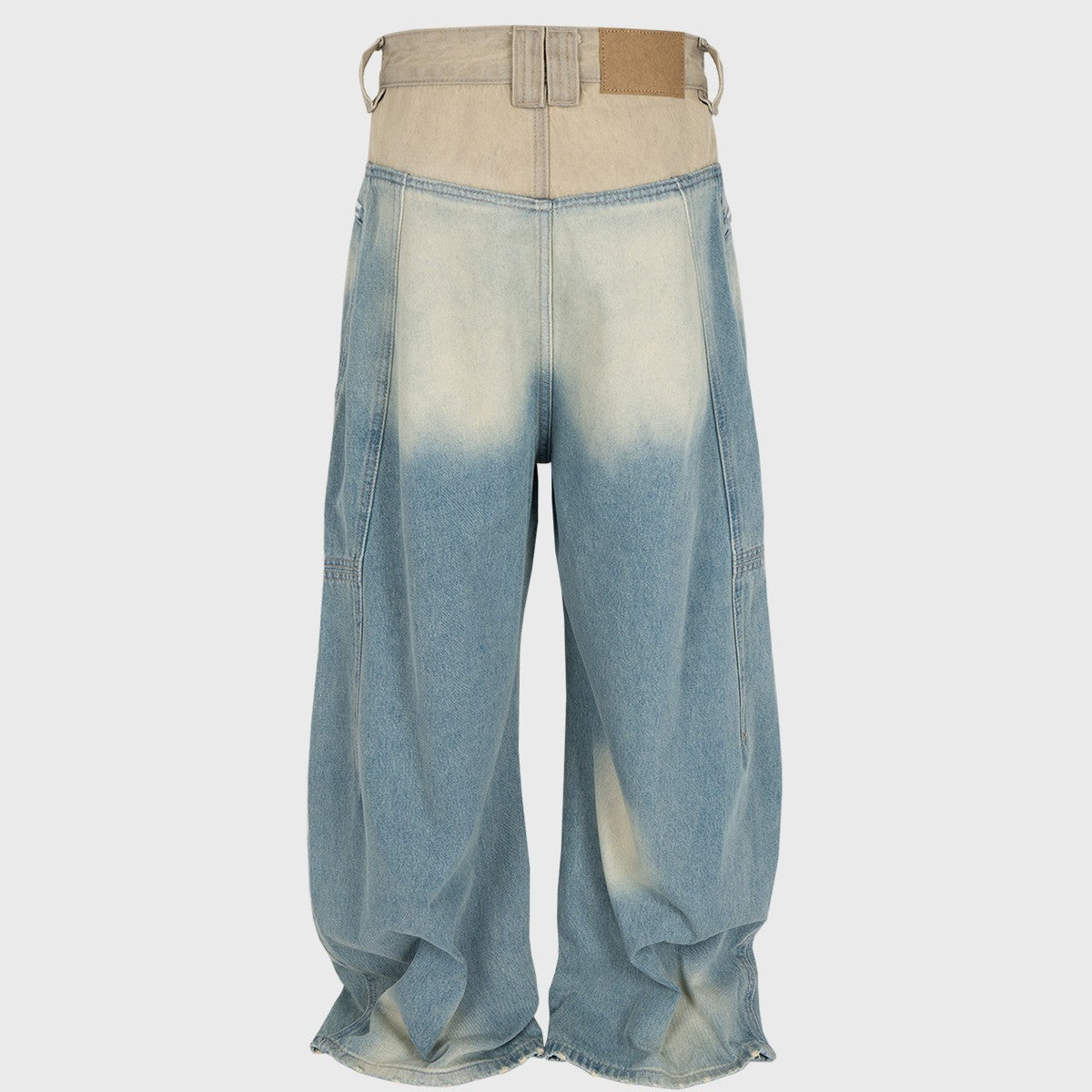 Washed Distressed Design Jeans