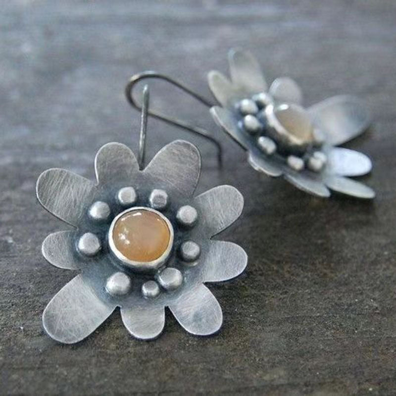 Creative Vintage Plant Flower Earrings For Women Elegant