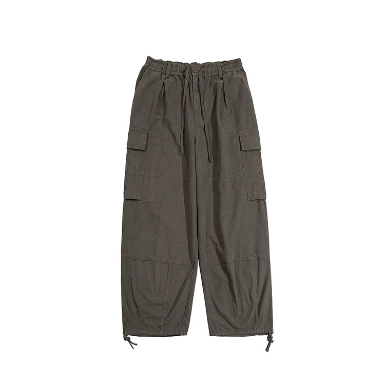 Simple Loose Cargo Pocket Casual Pants