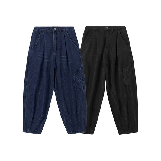 Men's Japanese-style Retro Pocket Decorative Trousers