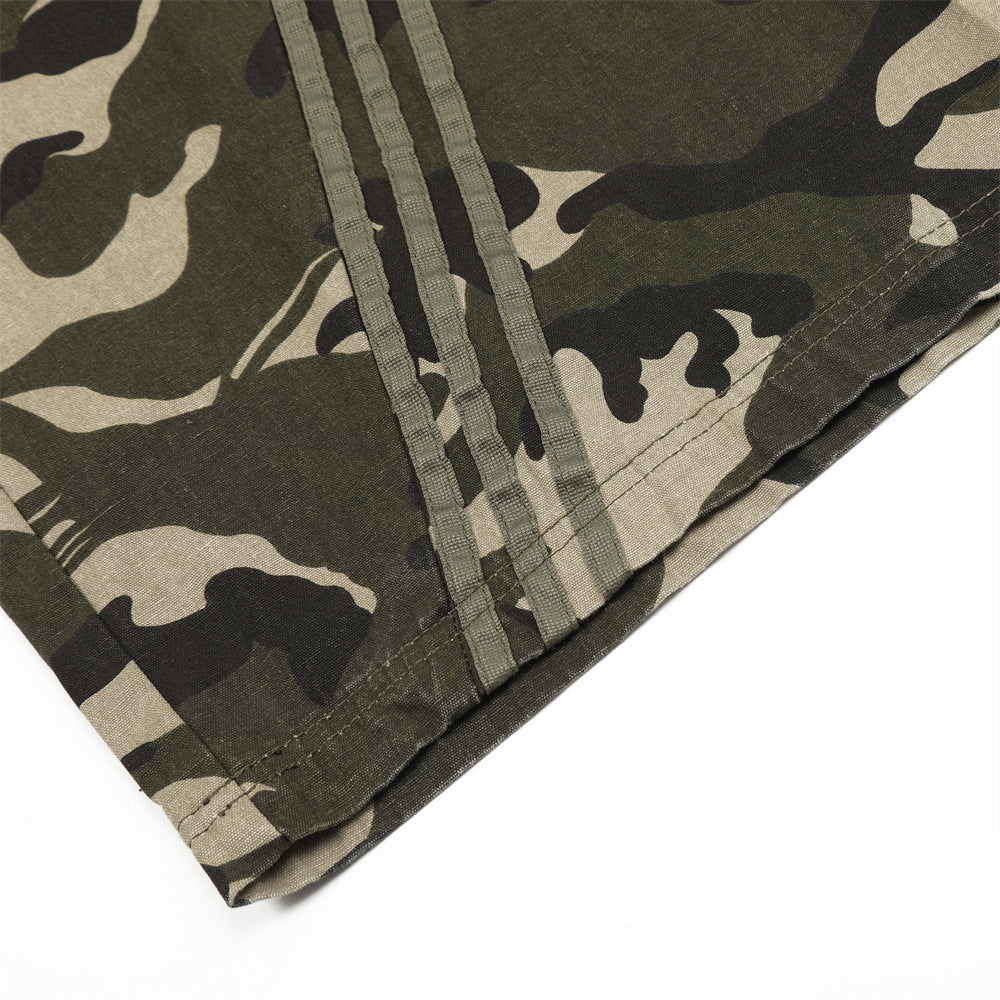 Camouflage Cargo Straight Casual Pants