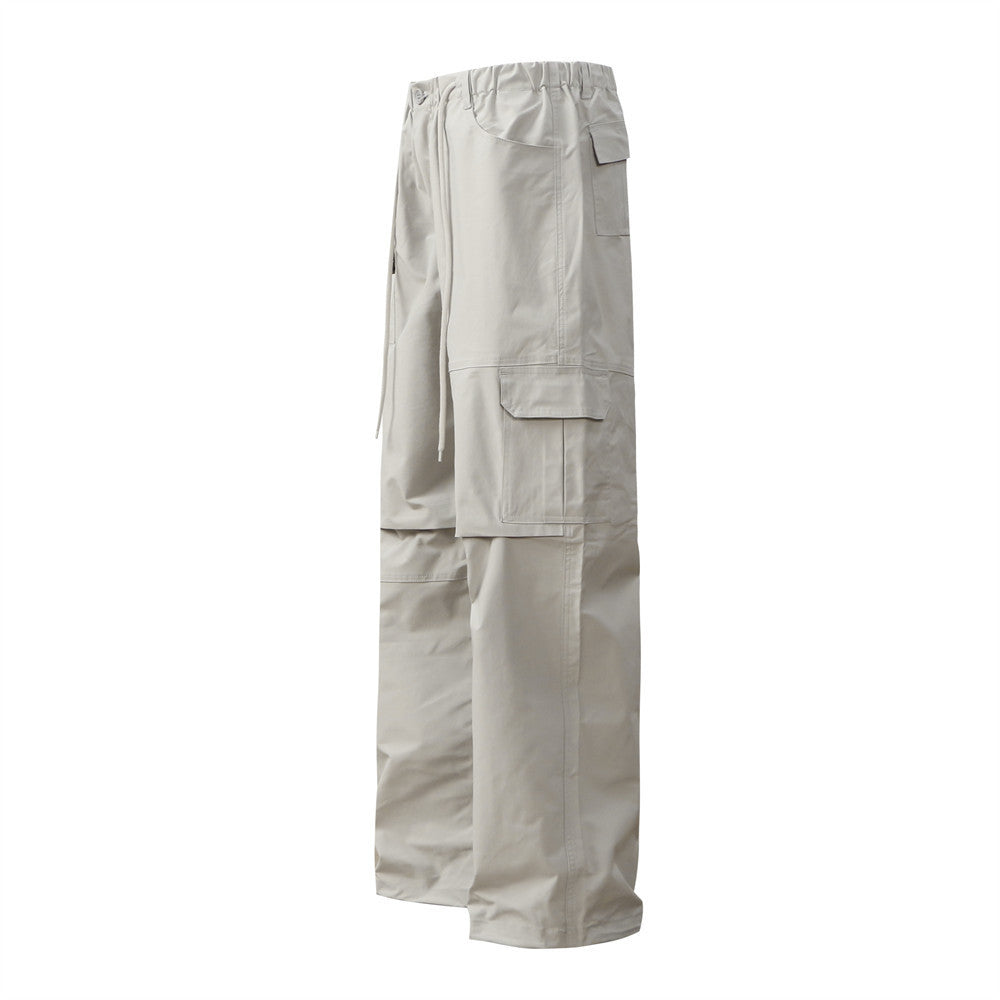 Irregular Pocket Straight-leg Trousers