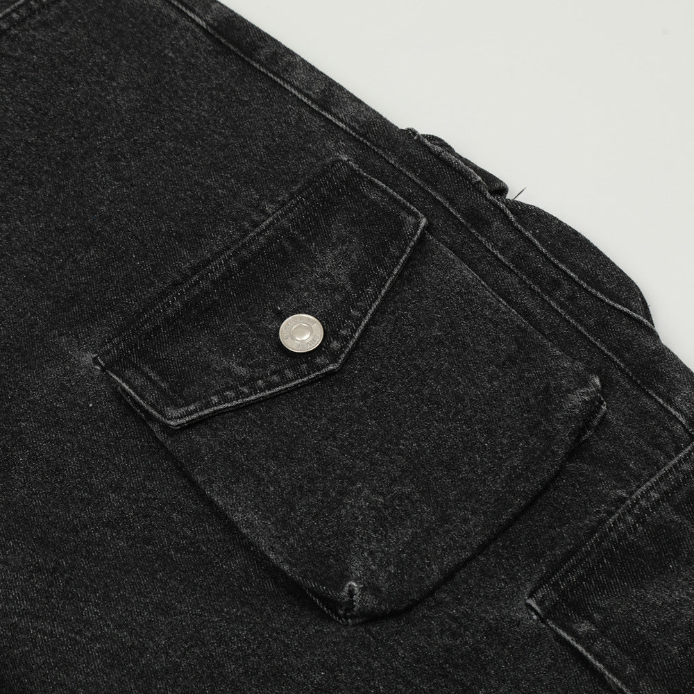 Multi-pocket Stitching Cargo Jeans