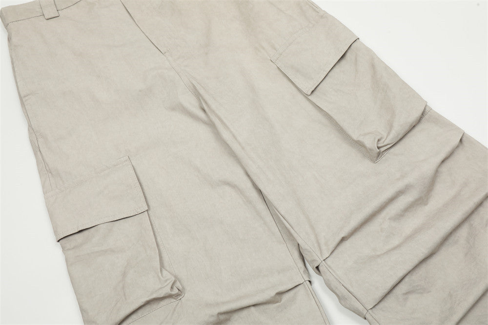 Multi-pocket Pleated Casual Working Pants