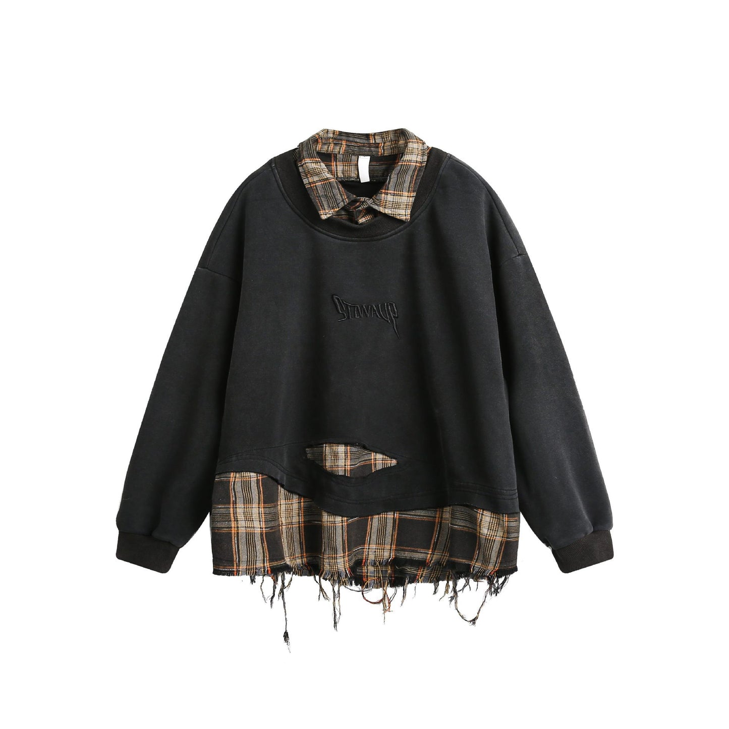 American-style Two Pieces Shirts Lapel Sweater