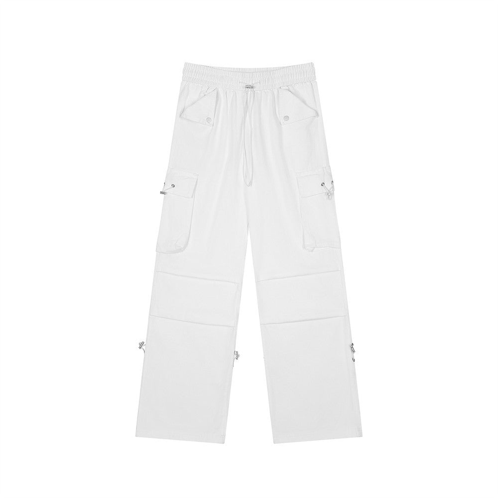 Multi-pocket Sports Loose Straight-leg Pants