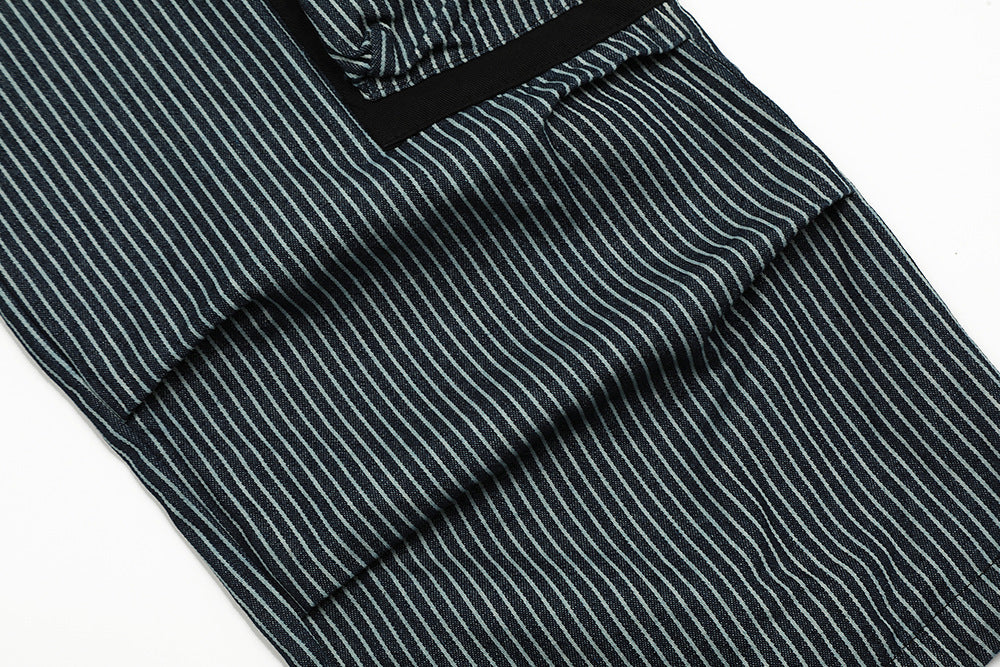 Vertical Stripes Tooling Straight-leg Trousers Men