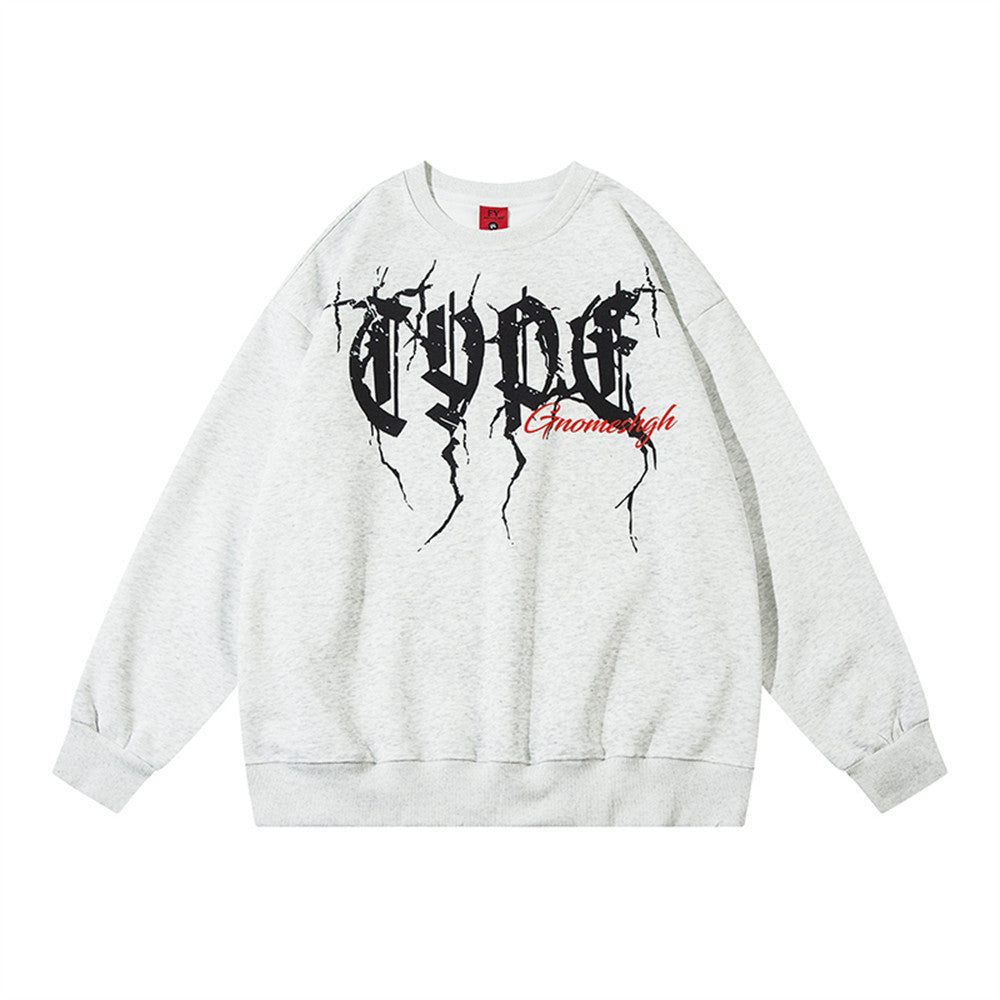 Casual Loose Printed Hip-hop Pullover