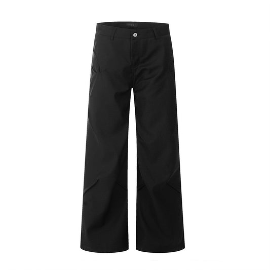 Loose Pure Color All-matching Pleated Suit Pants