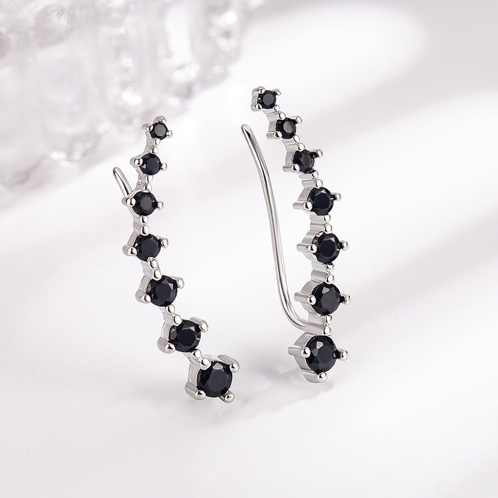 Dipper Zircon Stud Earrings With Diamonds