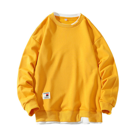 Men's Youth Casual Candy Color Hong Kong Style Sweatshirt