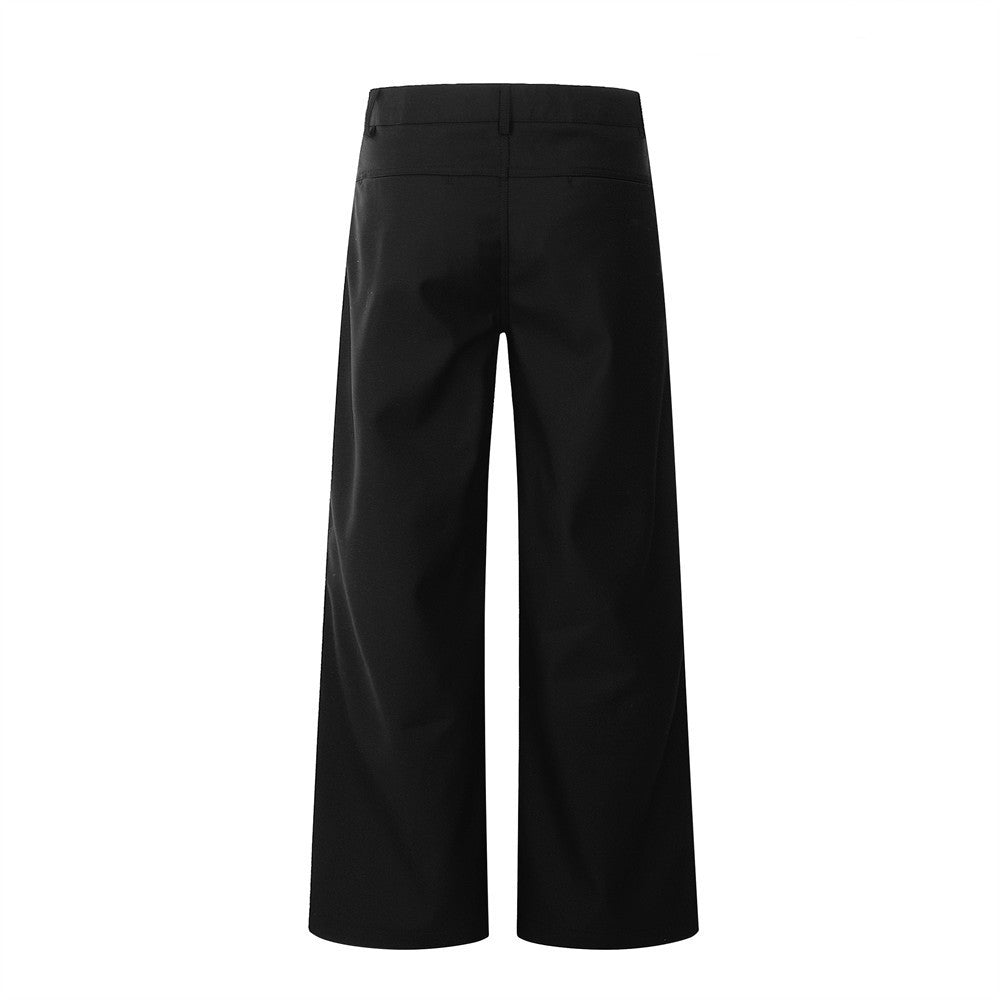 Loose Pure Color All-matching Pleated Suit Pants