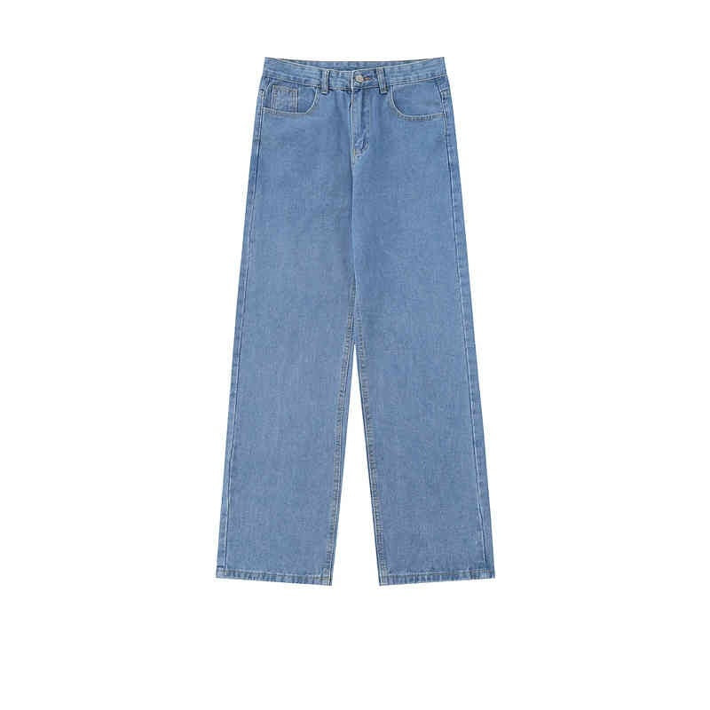 Retro Worn Looking Washed-out Straight Jeans