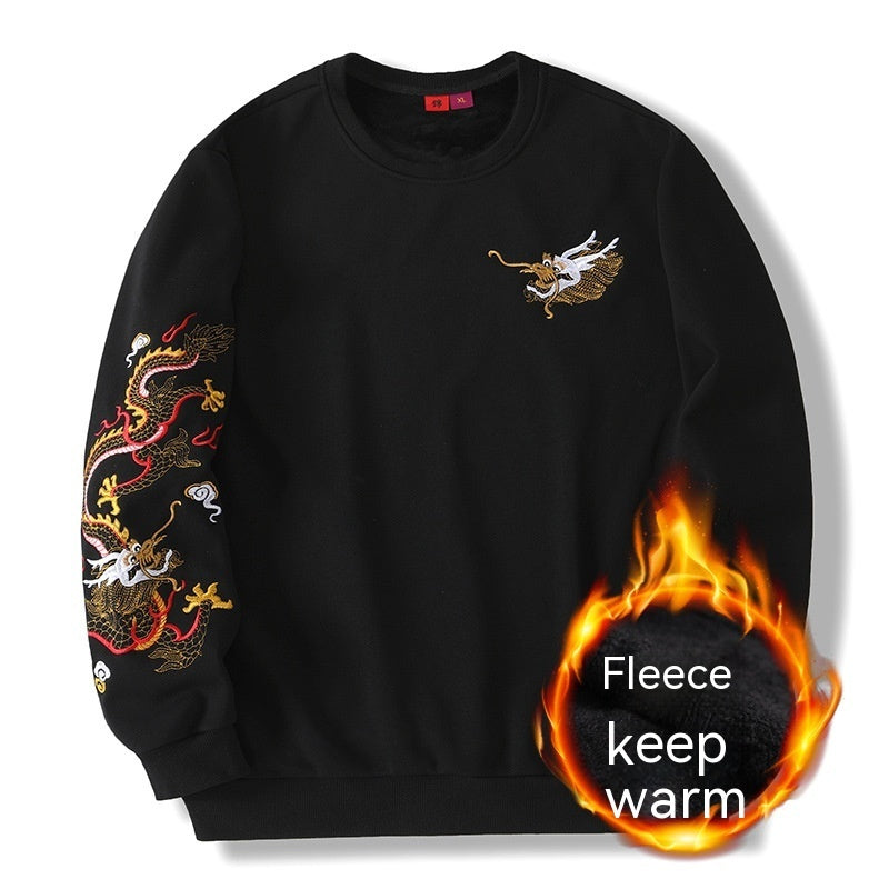 Chinese Style Embroidery Dragon Pattern Sweater