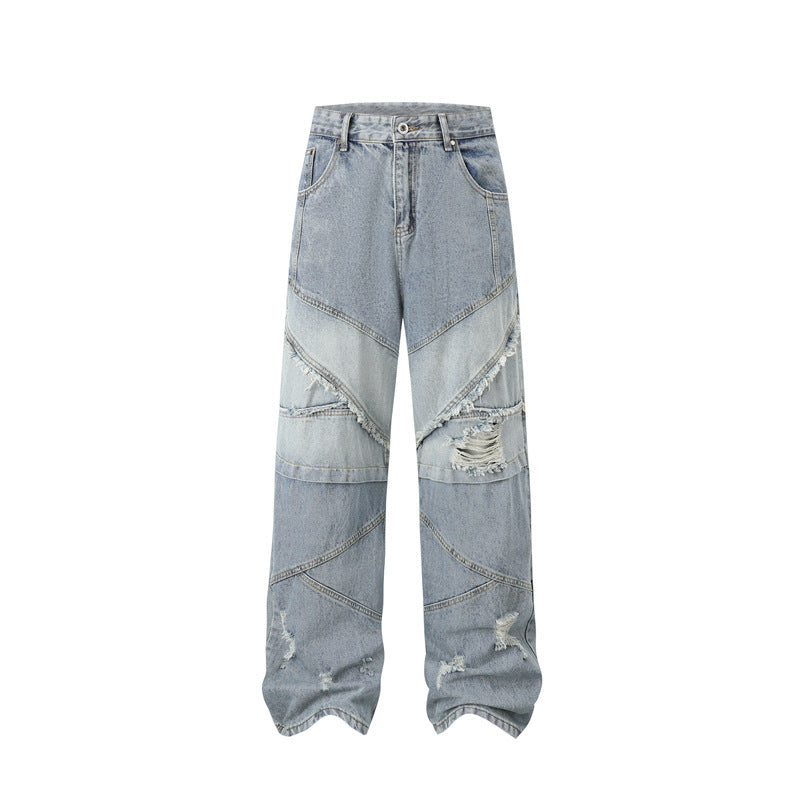 Street Fashion High Street Personality Denim Trousers