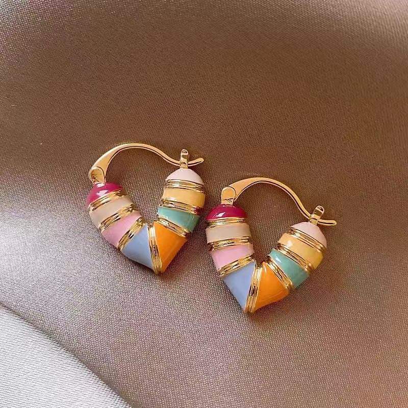 Rainbow Love Earrings For Women