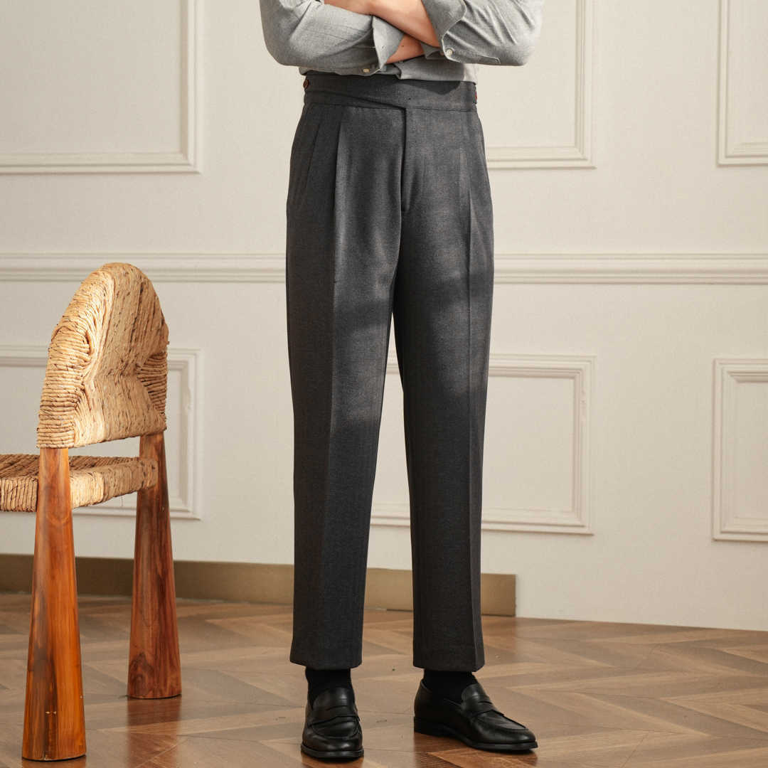 Casual Pants Korean Style Straight Regular Long Suit Pants