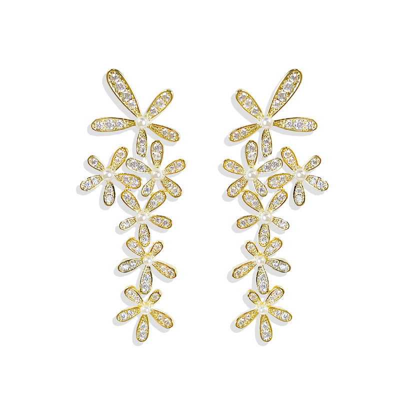 Flower Earrings For Women Elegant Exaggerated