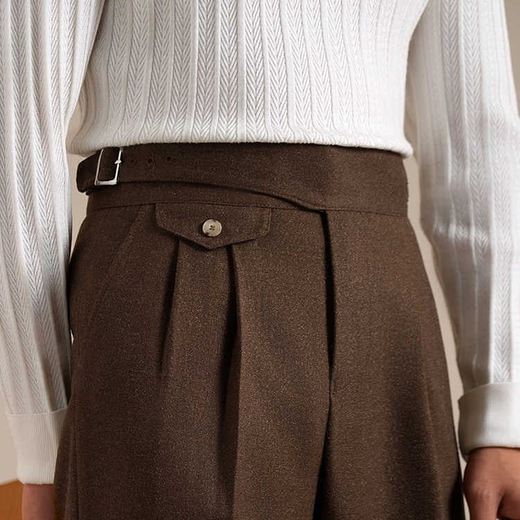 Casual Double Pleated Suit Pants