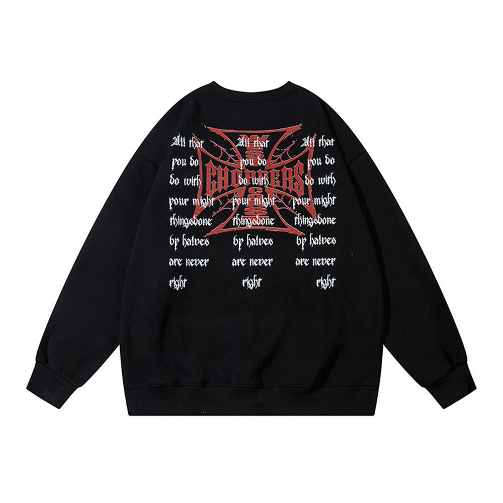 Casual Loose Printed Hip-hop Pullover