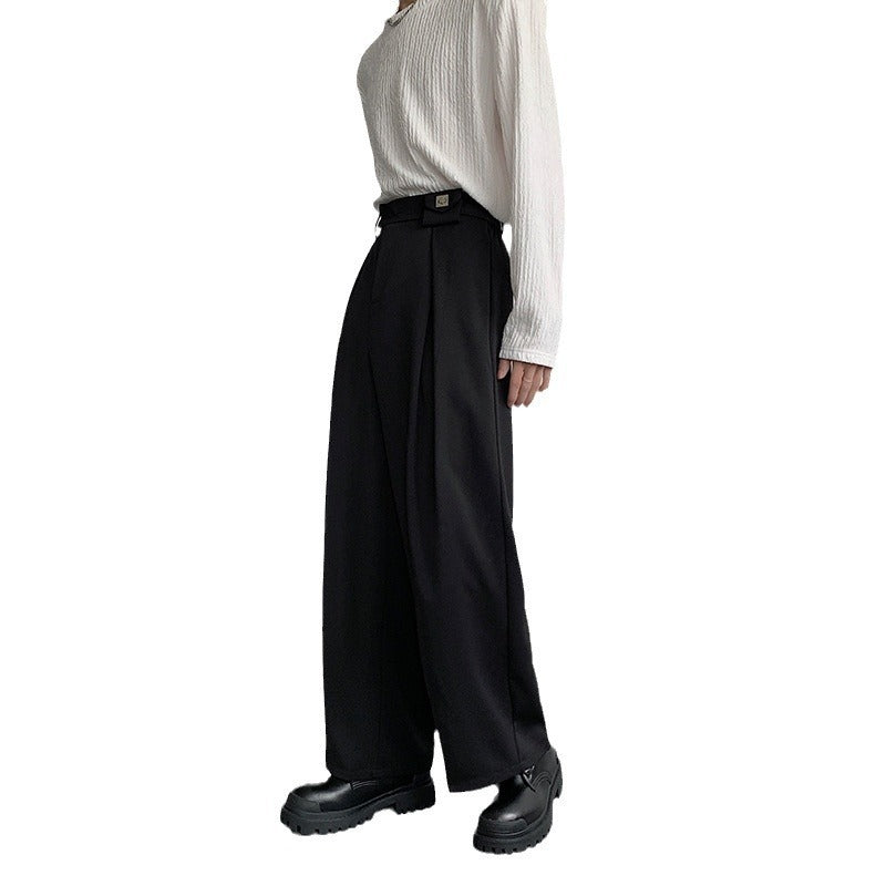 Loose Solid Color Simple Wide-leg Casual Pants