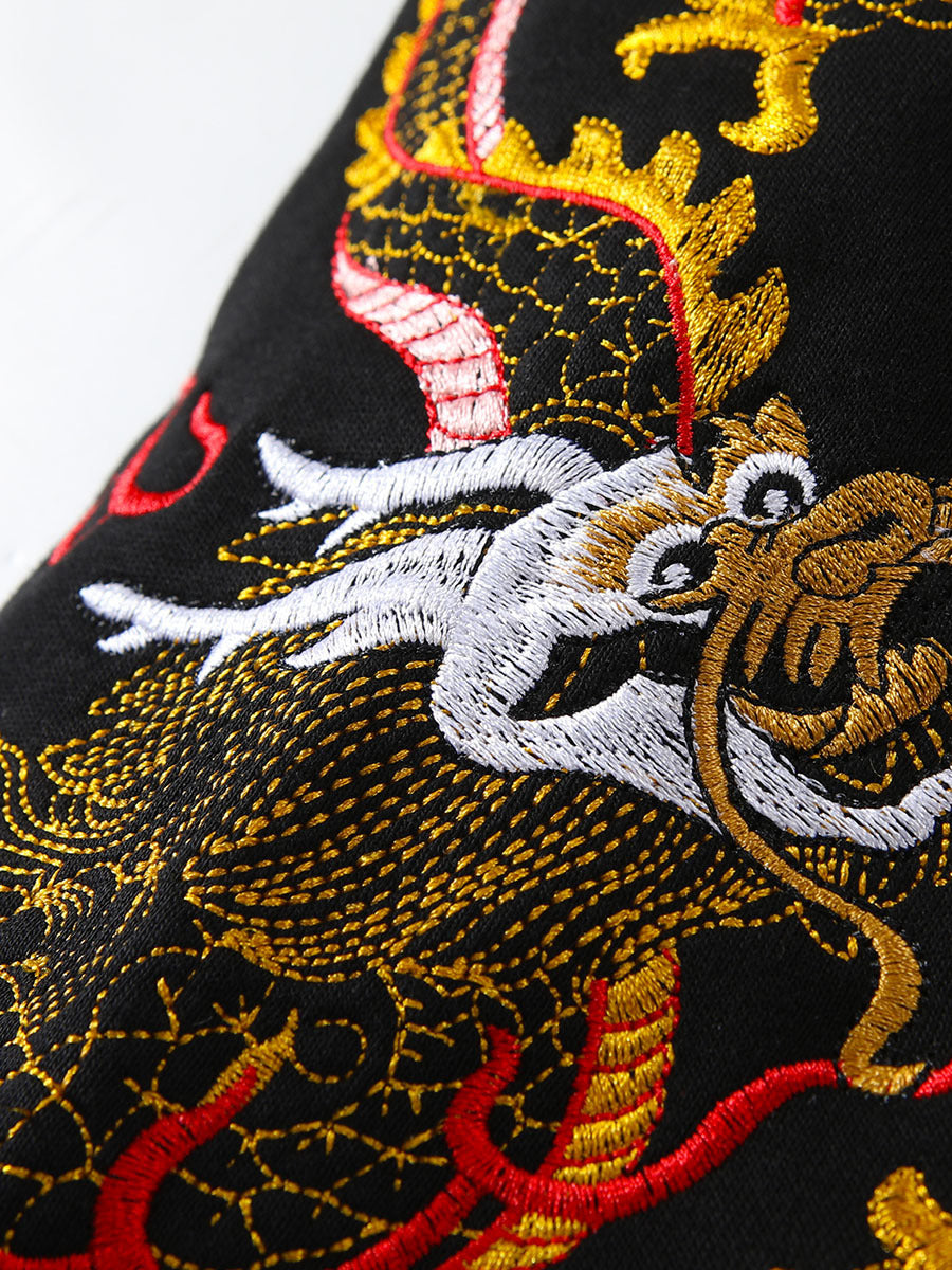 Chinese Style Embroidery Dragon Pattern Sweater