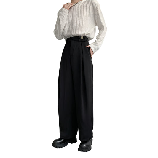 Loose Solid Color Simple Wide-leg Casual Pants