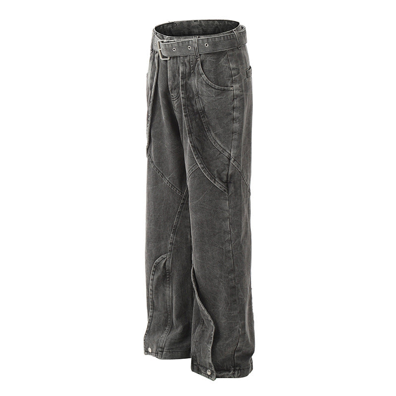 Washed American Retro High-looking Women's Jeans