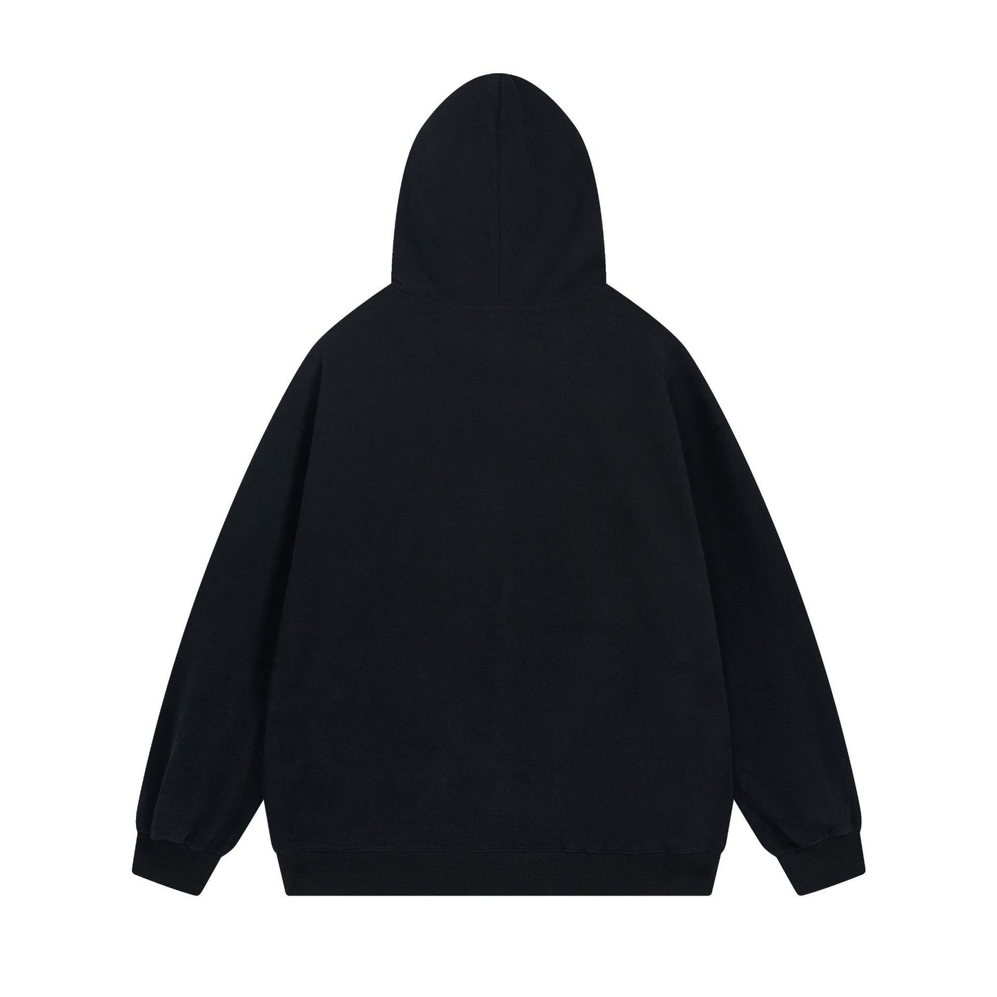 Number 7 Velvet Padded Hooded Sweatshirt Autumn And Winter Men