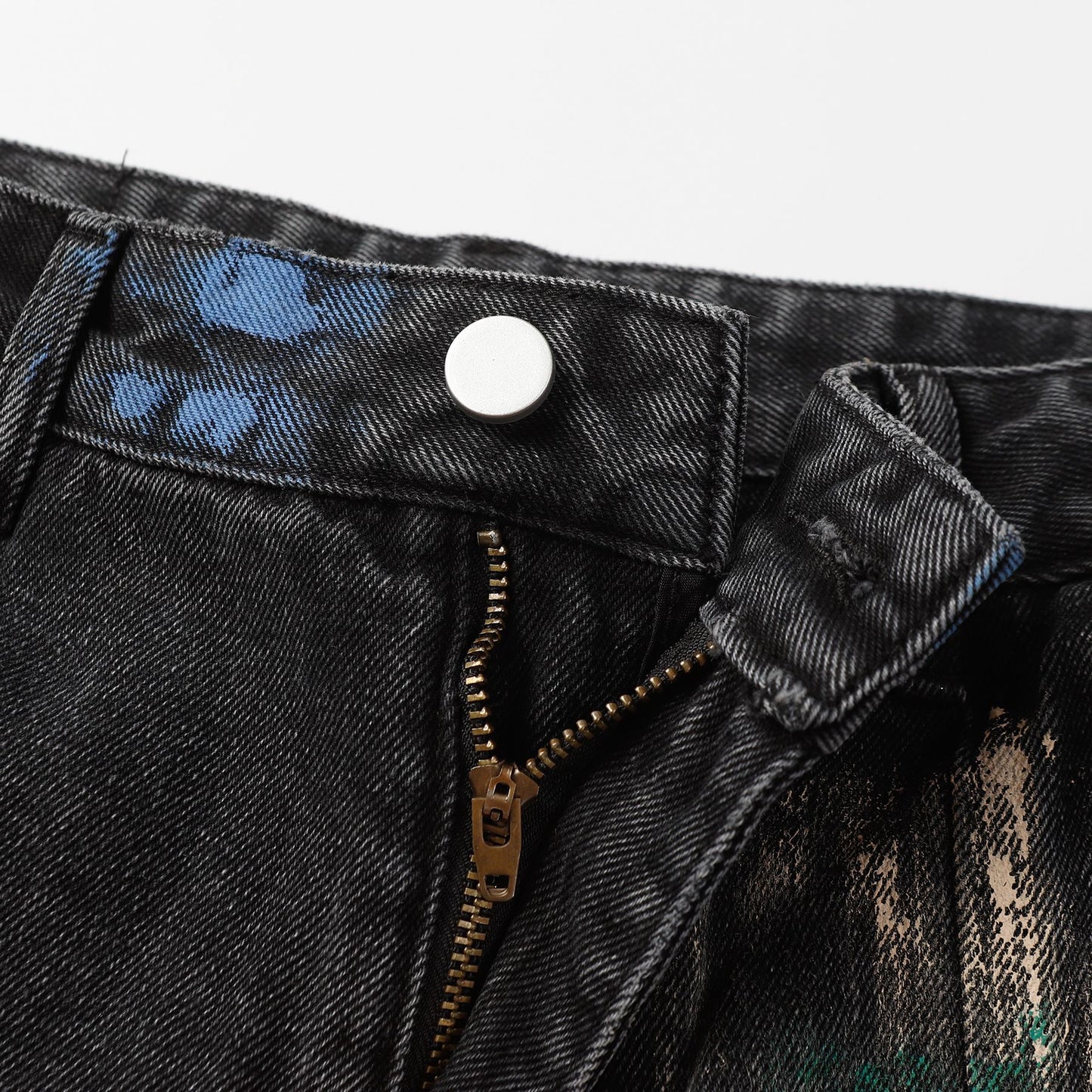 High Street Hand-painted Denim Trousers