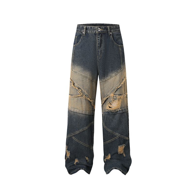 Street Fashion High Street Personality Denim Trousers