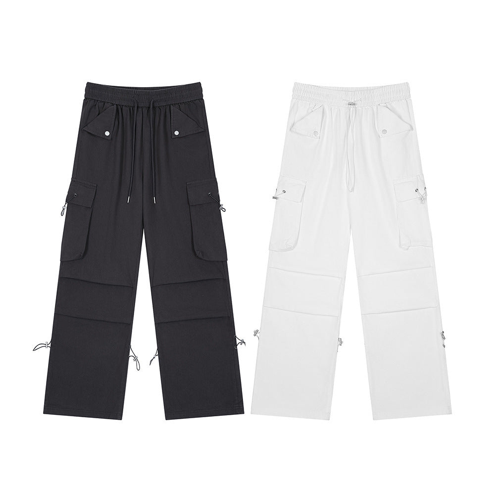 Multi-pocket Sports Loose Straight-leg Pants