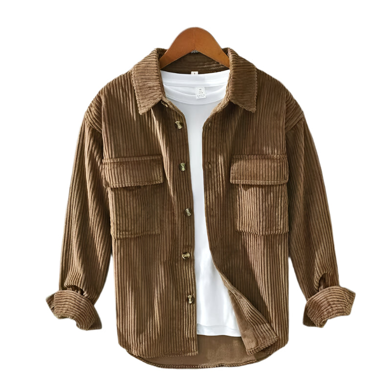 Men's Spring And Autumn High-end Corduroy Shirt