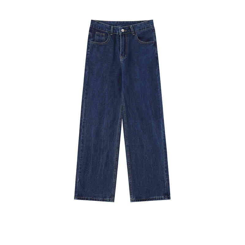 Retro Worn Looking Washed-out Straight Jeans