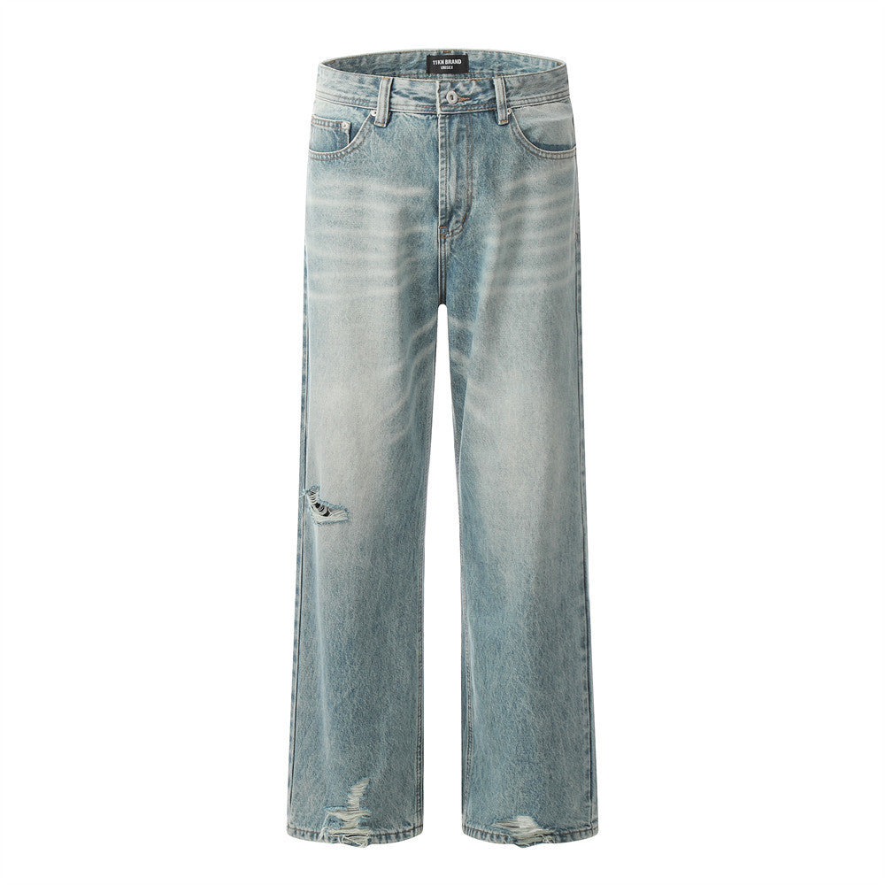 Loose Straight Trousers Retro American Men