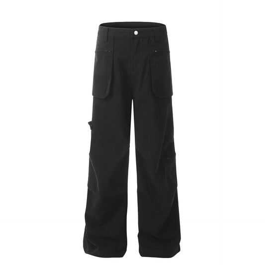 Cotton Loose Straight Cargo Pants