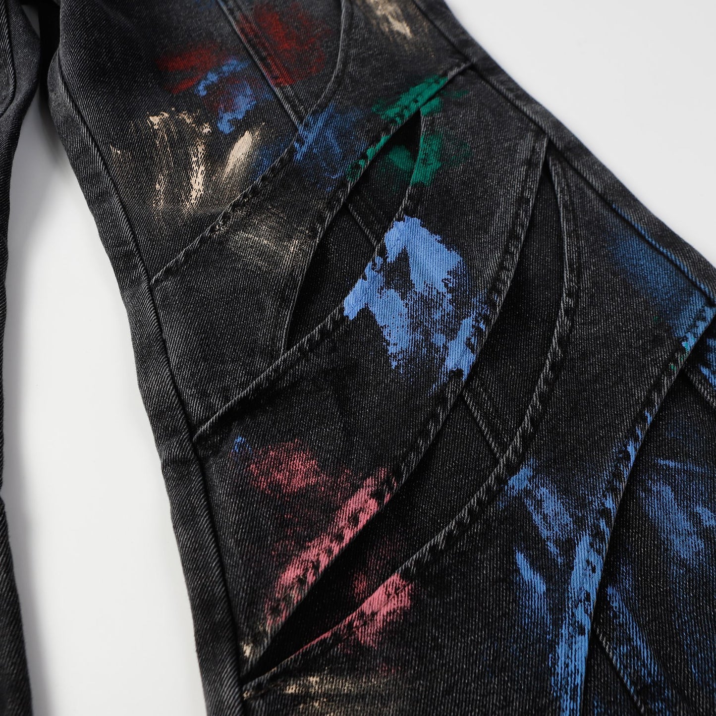 High Street Hand-painted Denim Trousers