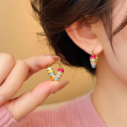 Rainbow Love Earrings For Women