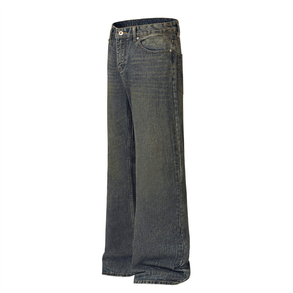 American Retro Drooping Straight Jeans