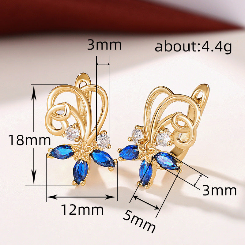 Flower Series Gold Earrings For Women