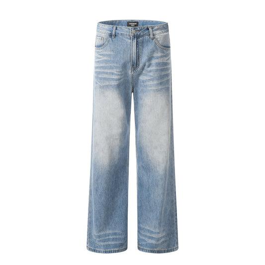 Fashion Unique Gradient Denim Men Trousers