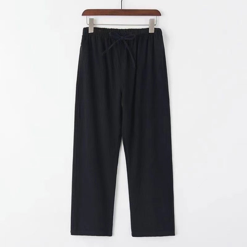 Solid Color Linen Leisure jeans