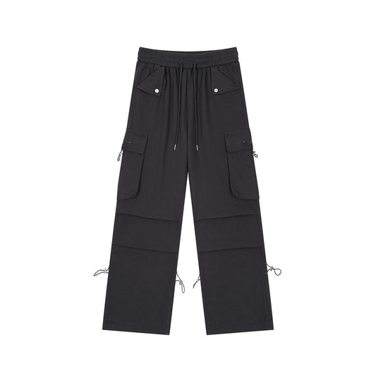 Multi-pocket Sports Loose Straight-leg Pants